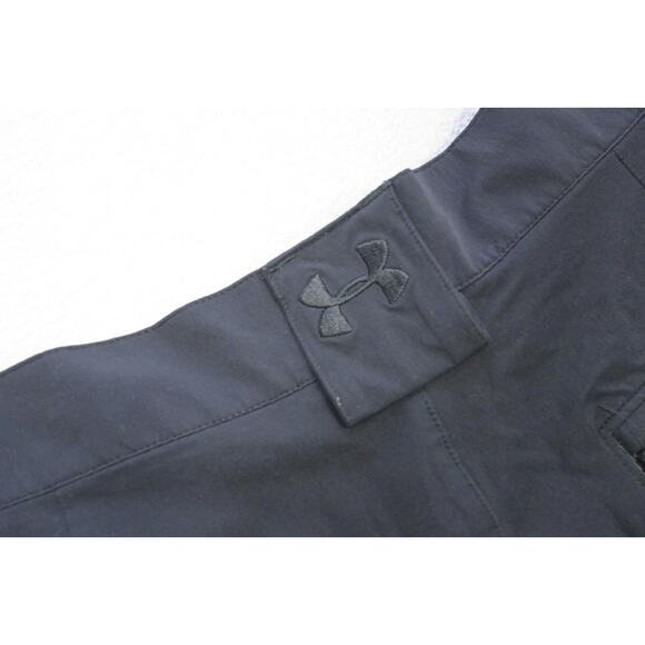 Under Armour Golf Shorts HeatGear Loose Black Flat Athletic Stretch Mens Sz 32 - Picture 1 of 4